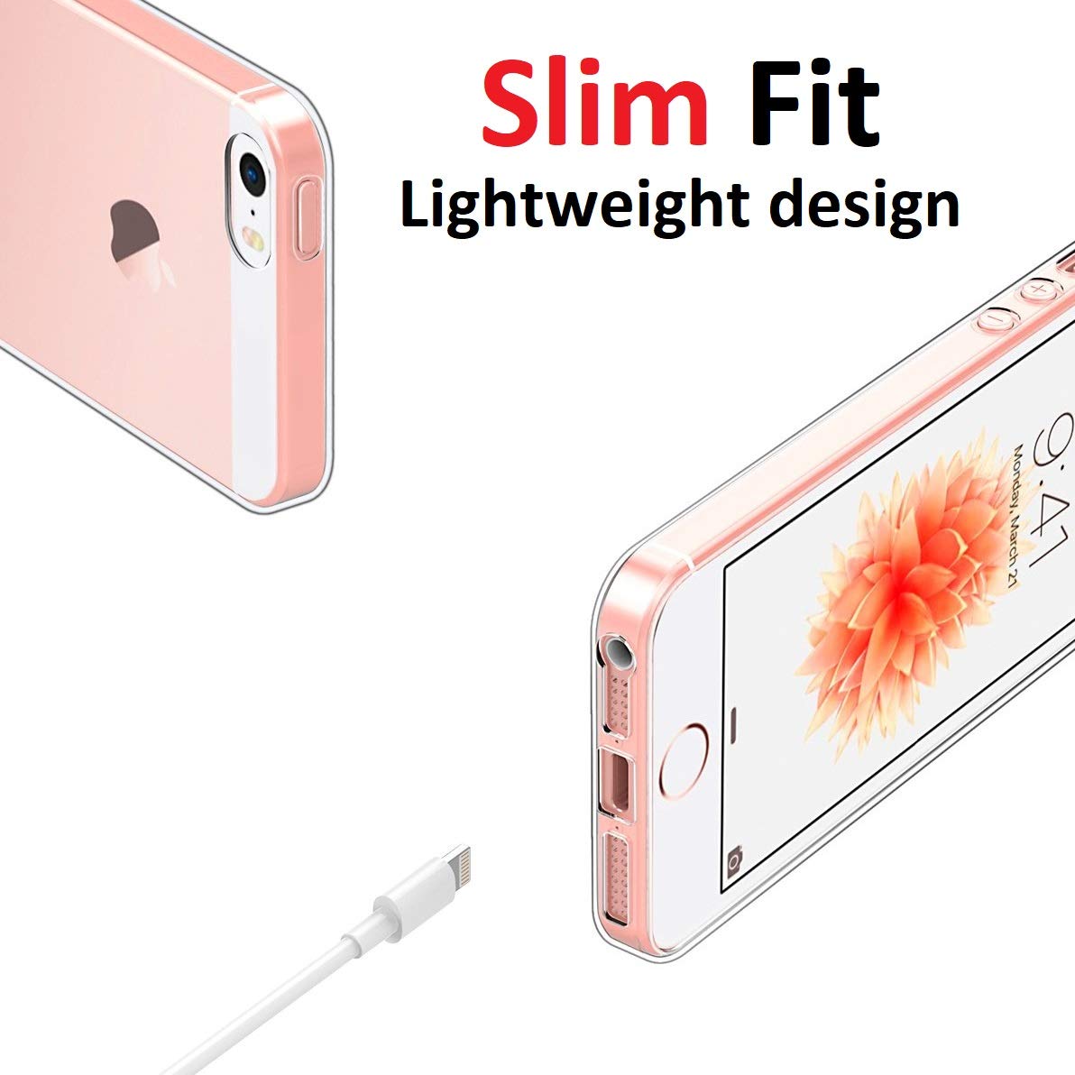 Vultic iPhone 5 / 5S / SE Case - Soft Slim TPU [Crystal Clear